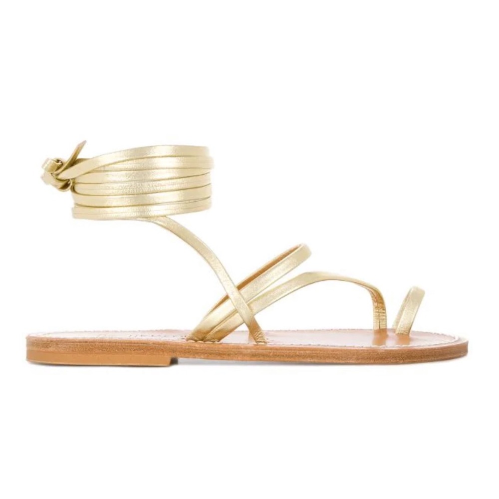 Kjacques gold wrap sandals size 38